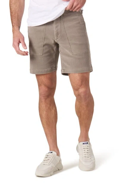 The Normal Brand Comfort Terry Utility Shorts In Taupe