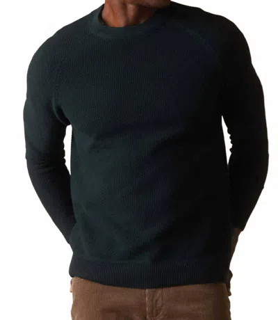 The Normal Brand Coolmax Textured Crewneck Sweater In Varsity Green In Blue