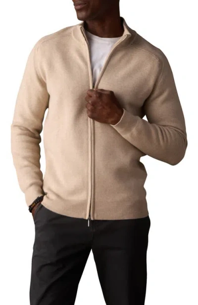 The Normal Brand Coopers Landing Zip Cardigan In Neutral