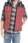 The Normal Brand Dano Vest In Red/navy
