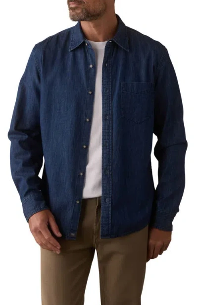 The Normal Brand Denim Button-up Shirt In Blue