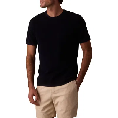 The Normal Brand Driftknit Short Sleeve Sweater In Blue