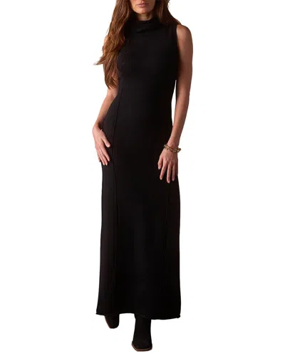 The Normal Brand Eloise Column Dress In Black In Animal Print