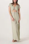 The Normal Brand Ezra Crepe Cinch Dress In Multi