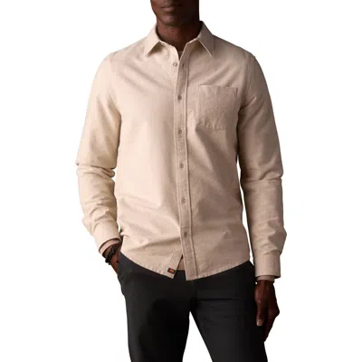 The Normal Brand Fairbanks Brushed Cotton Chamois Button-up Shirt In Neutral