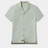 The Normal Brand Freshwater Camp Shirt In Blue