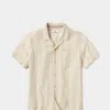 The Normal Brand Freshwater Camp Shirt In Brown