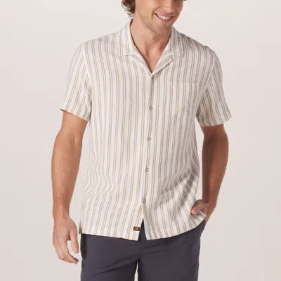 The Normal Brand Freshwater Camp Shirt In Agave Stripe