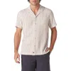 The Normal Brand Freshwater Camp Shirt In Agave Stripe