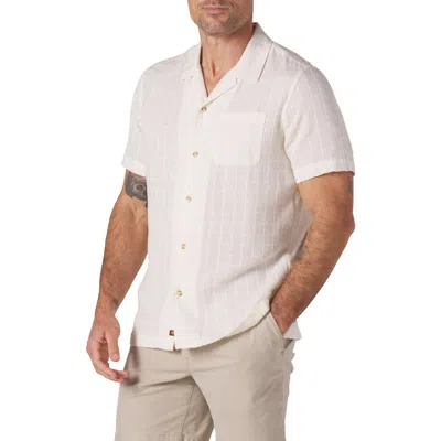 The Normal Brand Freshwater Cotton Camp Shirt In Oasis Ivory