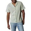 The Normal Brand Freshwater Cotton Camp Shirt In Surf Spray Dobby