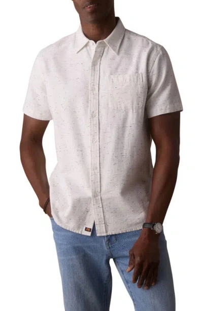 The Normal Brand Freshwater Short Sleeve Button-up Shirt In Pink