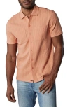 The Normal Brand Knit Getaway Button Up In Georgia Peach