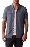 The Normal Brand Getaway Short Sleeve Knit Button-up Shirt In Waterloo