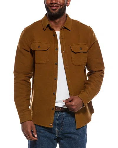 The Normal Brand Heavyweight Chamois Overshirt In Brown