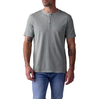 The Normal Brand Henley T-shirt In Juniper