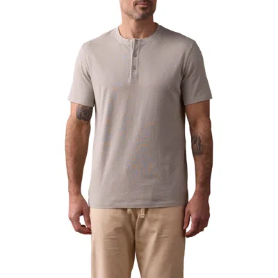 The Normal Brand Henley T-shirt In Limestone