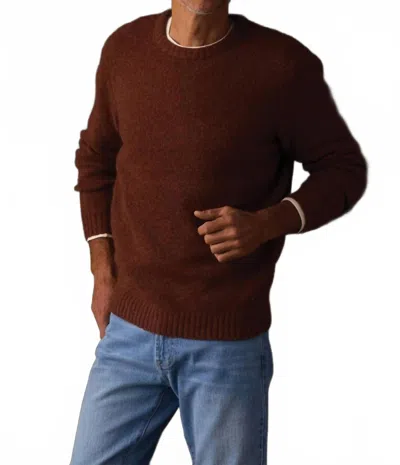 The Normal Brand Homebound Crewneck Sweater In Spiced Brandy In Brown