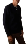The Normal Brand Homebound Polo Sweater In Black