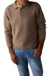 The Normal Brand Homebound Polo Sweater In Brown