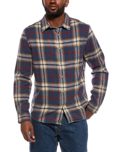The Normal Brand Hudson Double Brushed Flannel Shirt In Blue