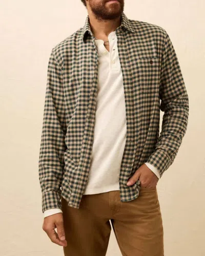 The Normal Brand Hudson Flannel Shirt In Blue Gingham In Multi