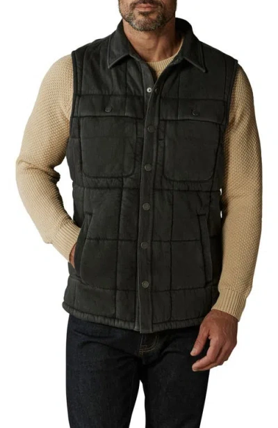 The Normal Brand Jackie Premium Fleece Quilted Lodge Vest In Phantom