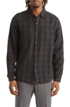 The Normal Brand Jackson Plaid Cotton Button-up Shirt In Charcoal Plaid