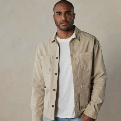 The Normal Brand James Canvas Overshirt In Neutral