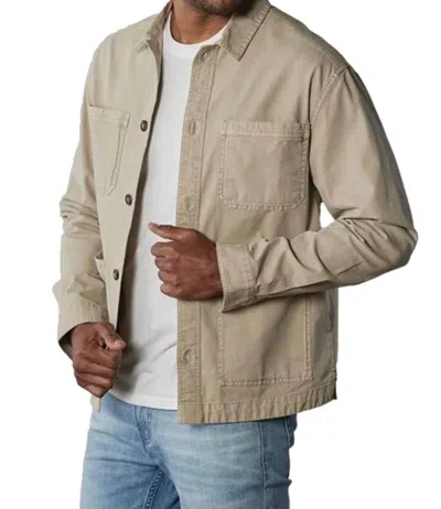 The Normal Brand James Canvas Overshirt In Sand Dune In Beige