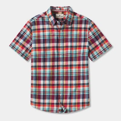 The Normal Brand Jasper Short Sleeve Button Down Shirt In Multi