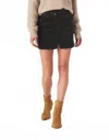 The Normal Brand Katie Cord Mini Skirt In Deep Forest In Black
