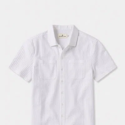 The Normal Brand Knit Getaway Button Up In White