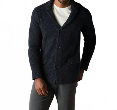 The Normal Brand Lambswool Button Down Blazer In Normal Navy In Multi