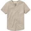 The Normal Brand Legacy Cotton Henley In Limestone
