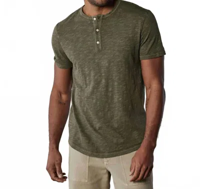 The Normal Brand Legacy Jersey Henley Shirt In Olive In Green