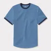 The Normal Brand Lennox Jersey Ringer Tee In Blue
