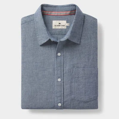 The Normal Brand Lived-in Cotton Long Sleeve Button Up In Blue
