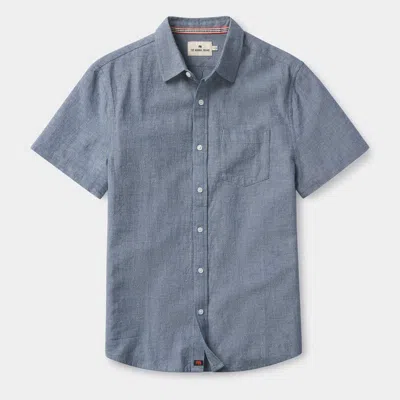 The Normal Brand Lived-in Cotton Short Sleeve Button Up In Gray