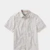 The Normal Brand Lived-in Cotton Short Sleeve Button Up In White