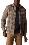 The Normal Brand Louis Heavyweight Flannel Overshirt In Brown