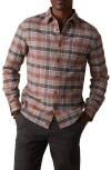 The Normal Brand Louis Heavyweight Flannel Overshirt In Brown