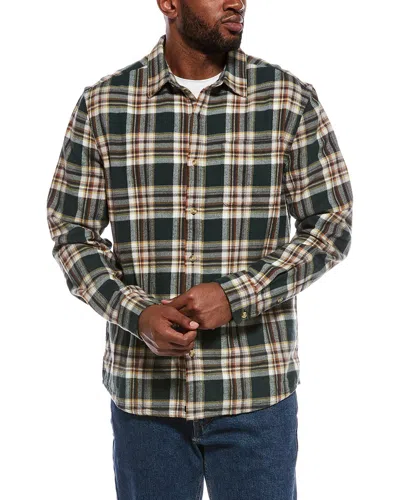 The Normal Brand Louis Heavyweight Flannel Overshirt In Green