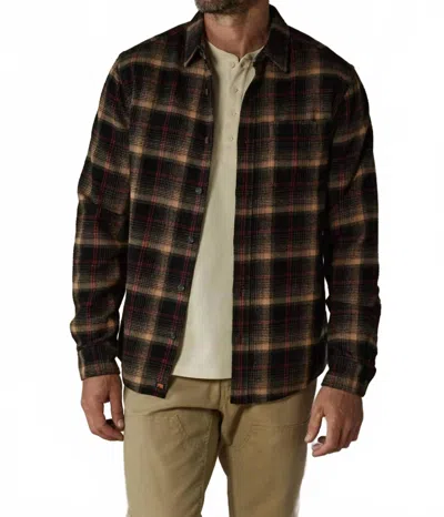 The Normal Brand Louis Heavyweight Flannel Shirt In Black Plaid In Multi