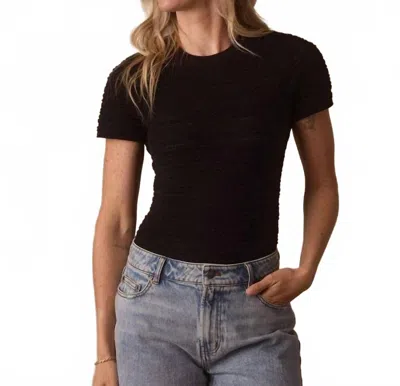 The Normal Brand Marie Novelty Stitch Tee In Black