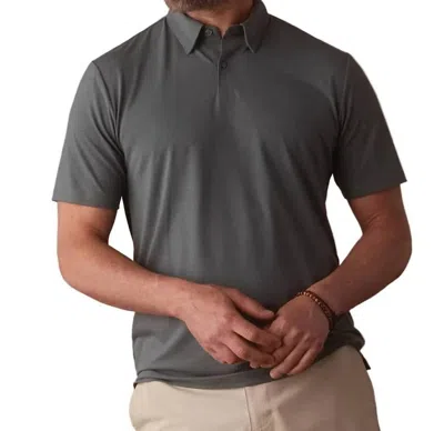 The Normal Brand Men's Stretch Performance Polo Shirt In Mediterranean Green In Gray