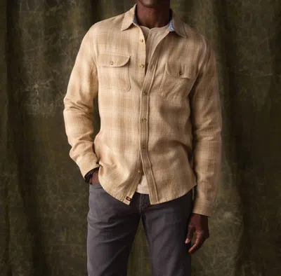 The Normal Brand Mountain Flannel Overshirt In Oak Plaid In Brown