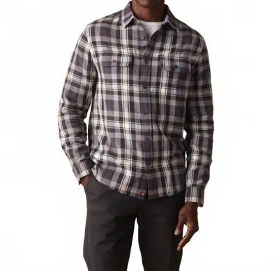 The Normal Brand Mountain Knit Overshirt In Gray Plaid In Multi