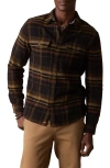The Normal Brand Mountain Regular Fit Flannel Button-up Shirt In Brown