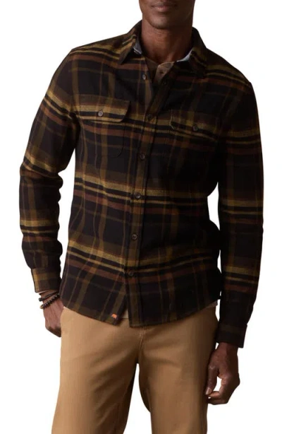The Normal Brand Mountain Regular Fit Flannel Button-up Shirt In Brown